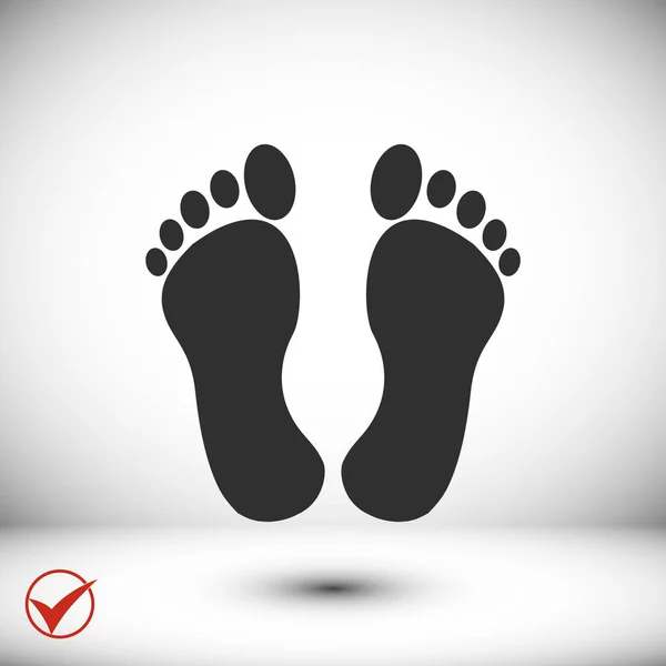 Icono pies negros — Vector de stock