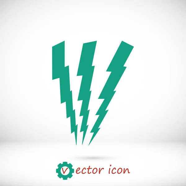 Grön blixt ikonen — Stock vektor