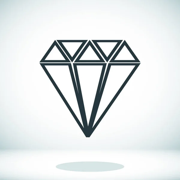 ダイヤモンドの宝石のアイコン — ストックベクタ