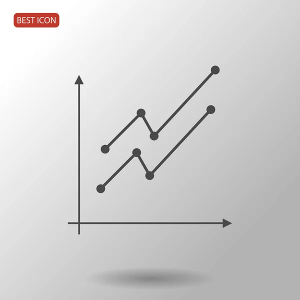 Graph-grafiek pictogram — Stockvector