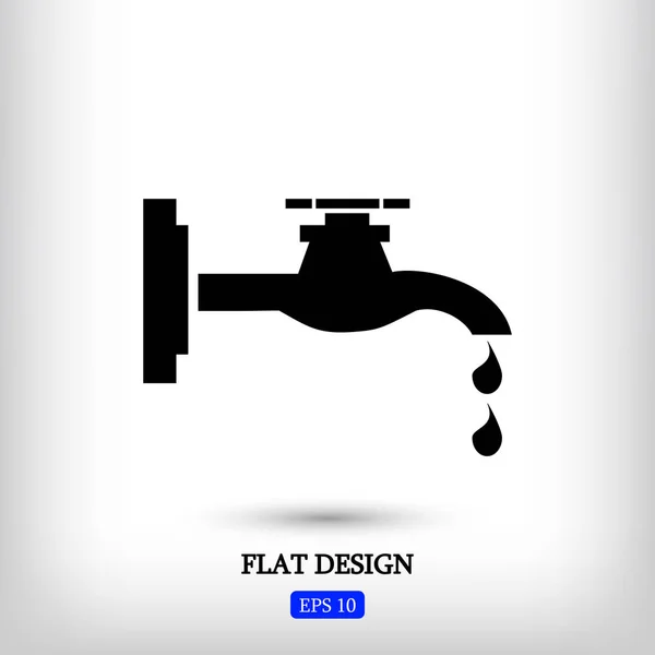 Black Faucet icon — Stock Vector