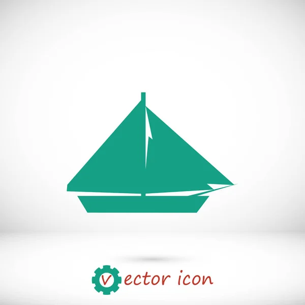 Vitorlás hajó ikon — Stock Vector