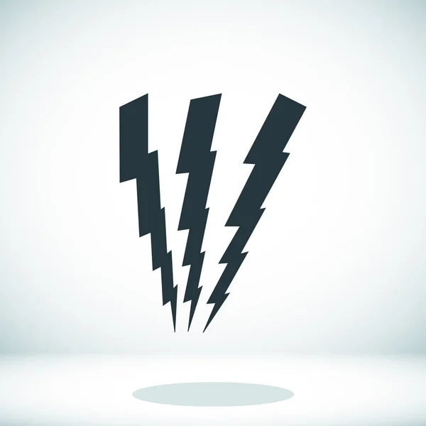 Svart lightning-ikonen — Stock vektor