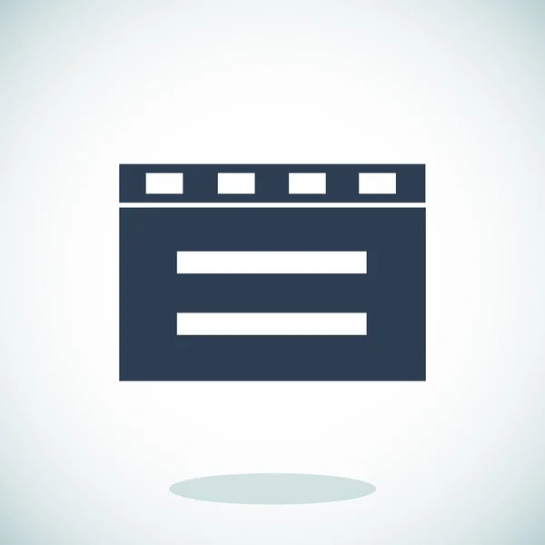 Cinema klepel pictogram — Stockvector