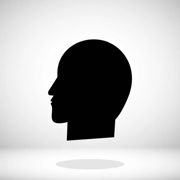 Head silhouette icon — Stock Vector