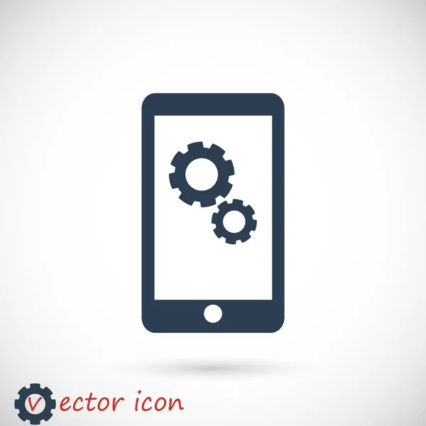 Smartphone platte pictogram — Stockvector