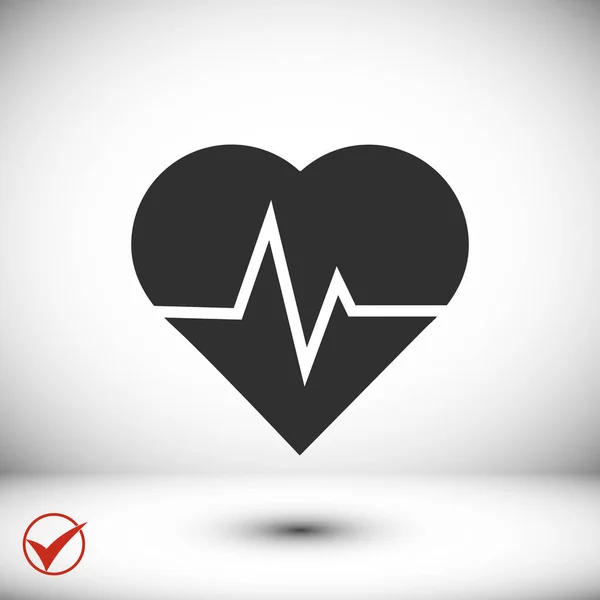 Καρδιακών παλμών εικονίδιο — Διανυσματικό Αρχείο
