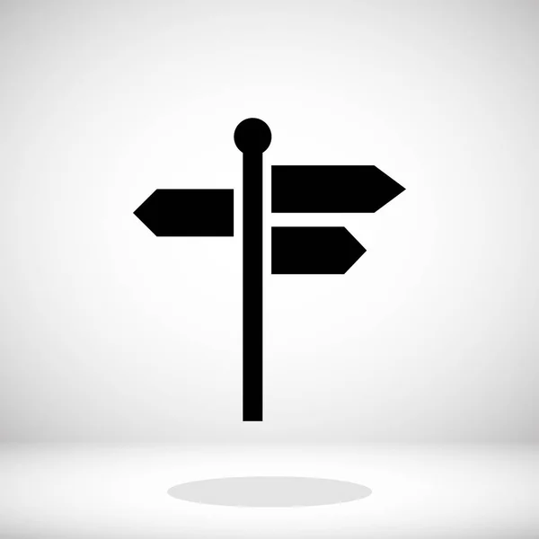 Black signpost icon — Stock Vector