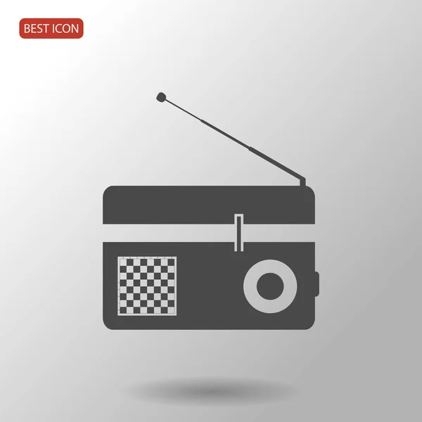 Radio flat icon — Stock Vector