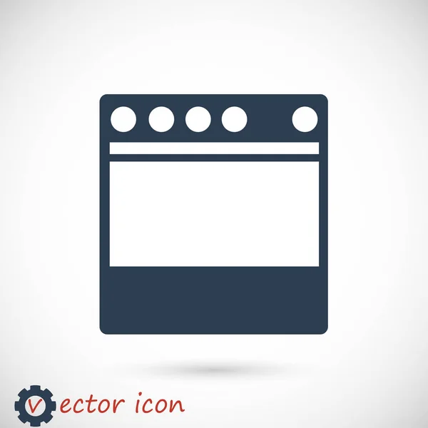 Icono de estufa ilustración — Vector de stock