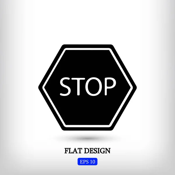 Stop sign icon — Stock Vector