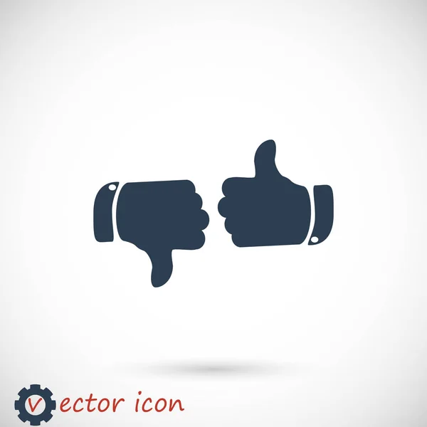 Thumb up and thumb down icons — Stock Vector