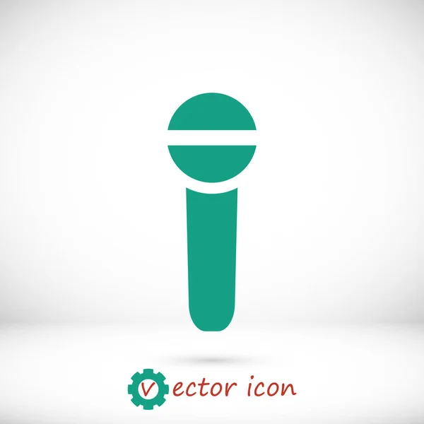 Ikona zelené mikrofon — Stockový vektor