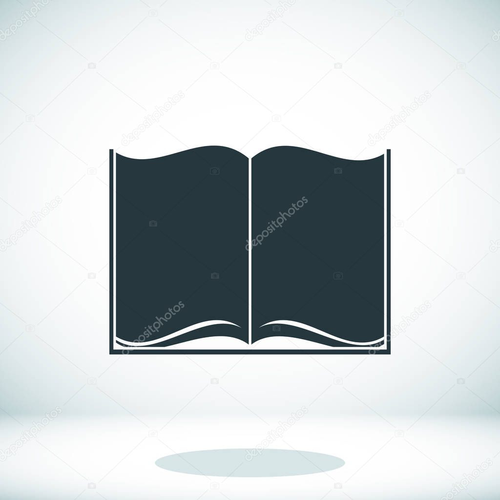 Vector illustration of flat open Book icon
