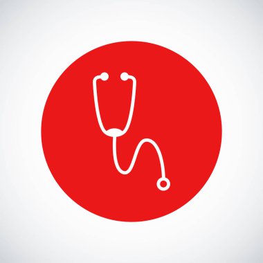 stetoskop düz simgesi