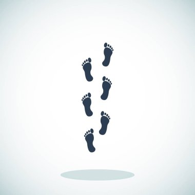 Ayak izleri siyah simgesi