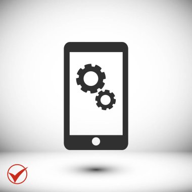 Akıllı Telefon Düz Simgesi