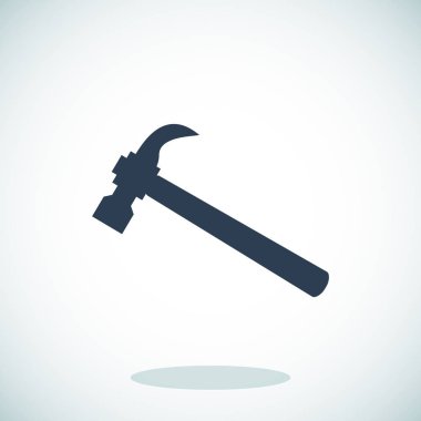 Çekiç düz simgesi