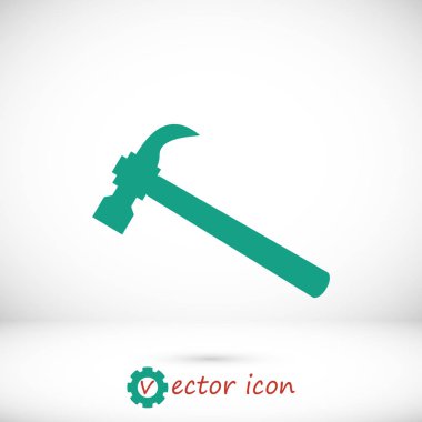 Çekiç düz simgesi