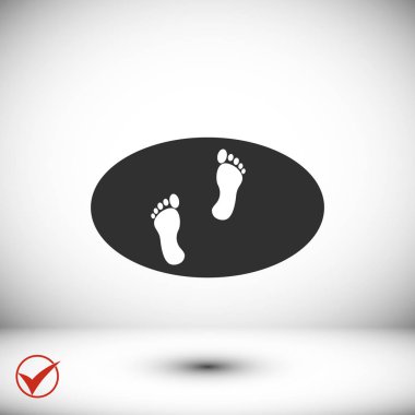 Siyah ayak izleri simgesi
