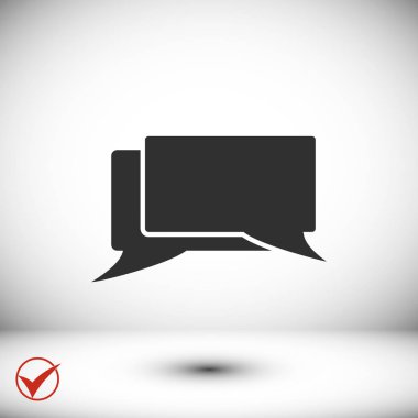 İletileri düz simgesi