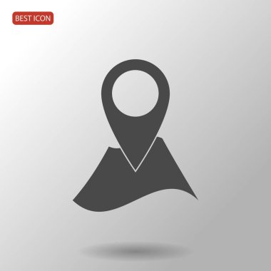 harita simgesi üzerinde toplu iğne