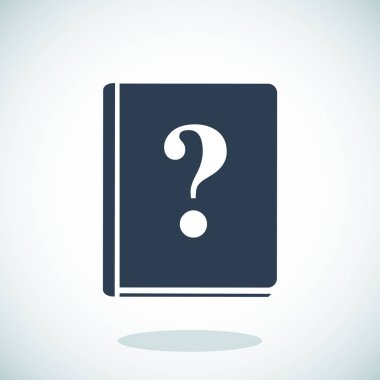 kitap ve soru işareti simgesi