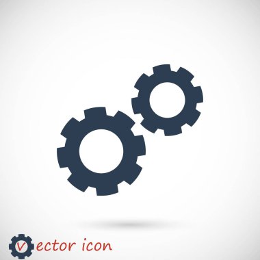 dişli simgesini illüstrasyon