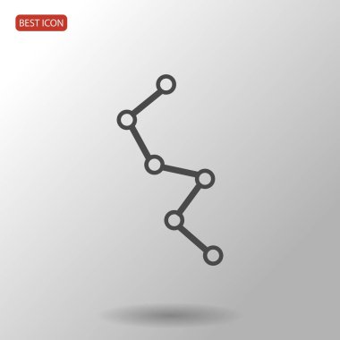 Diyagram düz simgesi