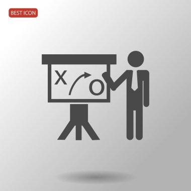 Diyagram simgesi olan adam