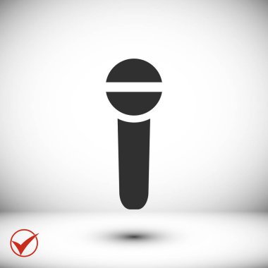 siyah mikrofon simgesi