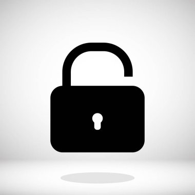 düz kilit simgesi