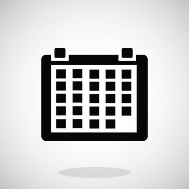 Siyah takvim simgesini