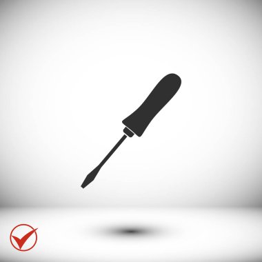 Siyah tornavida simgesi