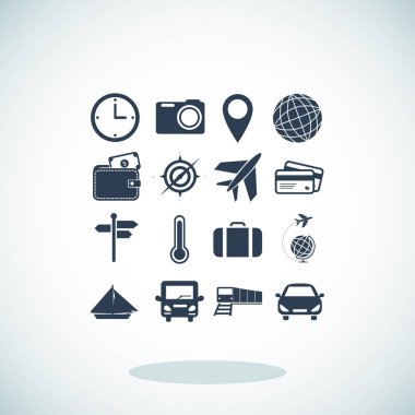 Seyahat Düz Simgesi