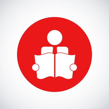 kitap okuyucu işareti simgesi