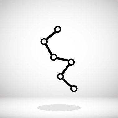 Diyagram düz simgesi