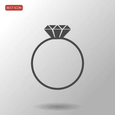 mücevher simgesiyle halka