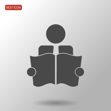 kitap okuyucu işareti simgesi