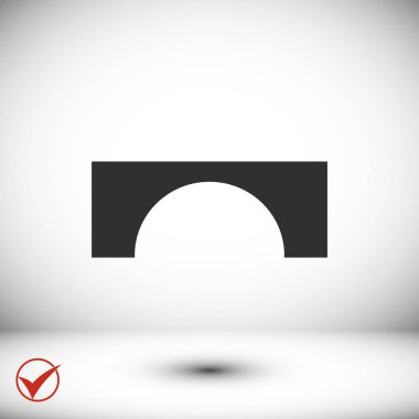 Köprü düz simgesi