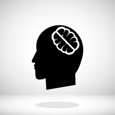 Beyin düz simgesi
