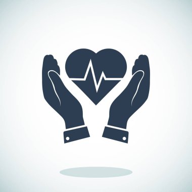 kalp ve eller illüstrasyon