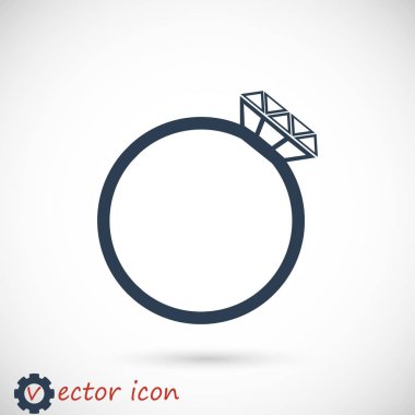 mücevher simgesiyle halka