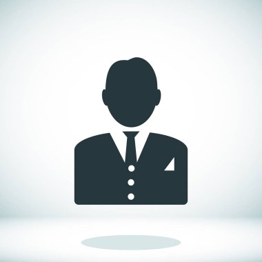 İşadamı Düz Simge