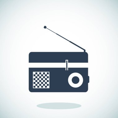 radyo düz simgesi