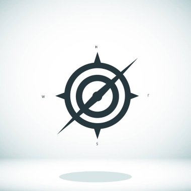 Siyah pusula simgesini 