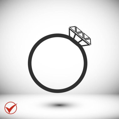 mücevher simgesiyle halka