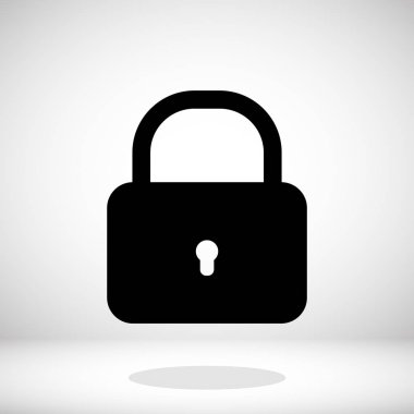 düz kilit simgesi
