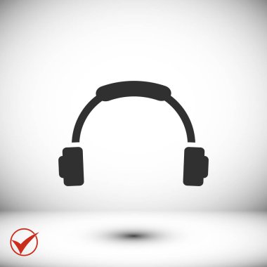 Siyah kulaklık simgesi