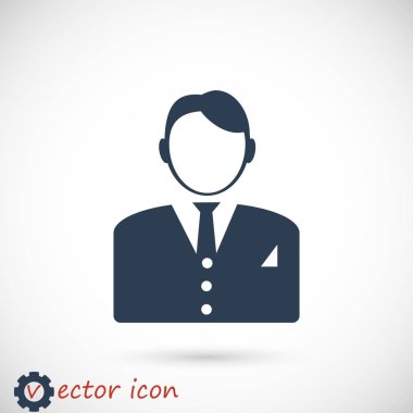 İşadamı Düz Simge